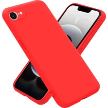 SDT Newface Apple iPhone 16E Kılıf First Silikon - Kırmızı