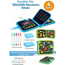 Premini Eğitici Silinebilir Pinterest Stil Yazı Tahtası Doodle Defteri 6’lı ve Silme Bezi