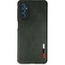 SDT Newface Samsung Galaxy M52 5g Kılıf Loop Deri Silikon - Yeşil