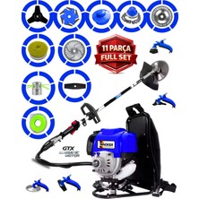 Prowackers German WR-570 11 Parça Set Sırt Tipi Benzinli Motorlu Ot Çalı Tırpanı Çim Biçme Makinesi