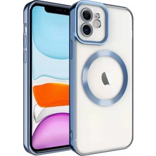 SDT Newface Apple iPhone 11 Kılıf Kross Magneticsafe Kapak - Sierra Blue