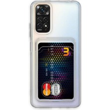 A-Luxe Newface Xiaomi Redmi Note 11 Kılıf Kart Şeffaf Silikon - Şeffaf