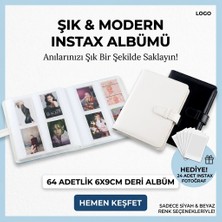 Best Hediye Instax 64 Adetlik 6X9CM Deri Fotoğraf Albümü+24 Fotoğraf 6x9 Hediyeli