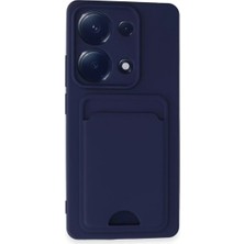 A-Luxe Newface Xiaomi Redmi Note 13 Pro 4g Kılıf Kelvin Kartvizitli Silikon - Lacivert