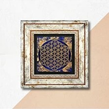 Canarino Yaşam Çiçeği Taş Duvar Tablosu - Çerçeveli Taş Tablo - Dekoratif Duvar Sanatı - Modern Ev ve Ofis Duvar Dekoru T1-173