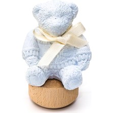 Canarino Missi Ahşap Kaideli New Baby Kokulu Mavi Ayıcık Seramik Koku Taşı