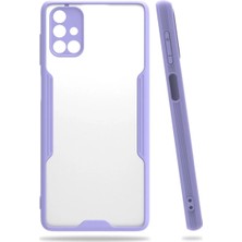 SDT Newface Samsung Galaxy M51 Kılıf Platin Silikon - Lila