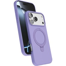 SDT Newface Apple iPhone 17 Pro Max Regal Magsafe Standlı Kapak - Lila