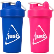 Cool Plastik Just Shaker 550 ML Ölçekli ve Sızdırmaz Kapaklı 2'li Set (Pembe+Mavi)