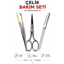 ERHCE Cımbız + Makas + Törpü Kıl Kaş Tırnak Bakımı Solingen Ocean 3'lü Set