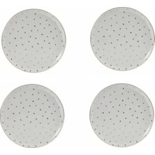 UltraMint Yaldızlı Servis Tabağı 28CM, 4'lü Set, Şık ve Zarif Tasarım