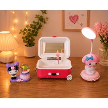 Ayder Online Satış Valiz Tasarımlı Balerinli Takı Kutusu ve Kuromi My Melody Masa Lamba Seti