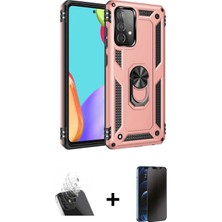 İlk El Grup Pilelistore™ Galaxy A32 Kılıf Ahenk Klasik Koleksiyonu - Siyah 3D Antistatik Hayalet Cam Ekran Koruyucu + Kamera Lens Koruma Cam - Sf
