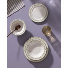 UltraMint Modern 6 Kişilik 24 Parça Yeşil Yemek Takımı, Şık ve Dayanıklı Tasarım