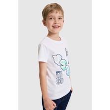 U.s. Polo Assn. Erkek Çocuk Beyaz Tişört 50327027-VR013