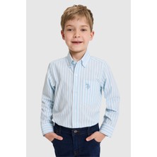 U.S. Polo Assn. Erkek Çocuk Mavi Uzun Kollu Gömlek 50324772-VR036