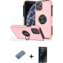 Pileli Store Pilelistore™ iPhone 11 Pro Max Kılıf Odak Form Prime - Siyah 3D Antistatik Hayalet Cam Ekran Koruyucu + Shine Kamera Lens Koruma Cam - Mı
