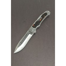 Mtech Usa MTA3154 Özel Işlemeli Kehribar Desenli 440 Çelik Kompakt Cep Çakısı