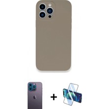 İlk El Grup Pilelistore™ iPhone 13 Pro Max Kılıf Zirve Modern Özel Seri - Siyah 3D Antistatik Cam Ekran Koruyucu + Neon Fosforlu Kamera Lens - Mı