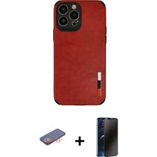İlk El Grup Pilelistore™ iPhone 13 Pro Max Kılıf Doruk Asil Koleksiyonu - Siyah 3D Antistatik Hayalet Cam Ekran Koruyucu + Renkli Kamera Lens Koruma Cam - Tu