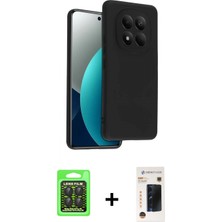 İlk El Grup Pilelistore™ Redmi Note 15 Pro 5g Kılıf Kozmos Yansıma Özel Seri - Siyah 3D Antistatik Hayalet Cam Ekran Koruyucu + Raze Metal Kamera Lens - Sh