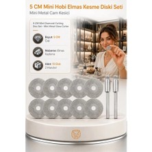 Zenvia Mey Ithalat® 10 Adet 50 mm Elmas Kesici Disk Seti, Mini Cam Metal Ahşap Kesme Ucu 723235
