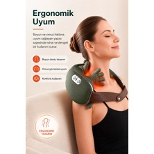 Eco Lounge Ense ve Omuz Bölgesi Için Isıtmalı Masaj Aleti Yumuşak Dokulu Ergonomik Tasarım