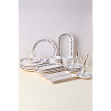 UltraMint 6 Kişilik 37 Parça Stackable Kahvaltı ve Sunum Seti, Şık ve Pratik