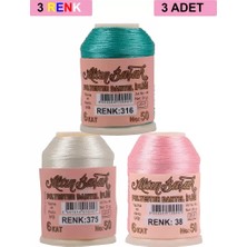Marsilyan 3 Adet Altınbaşak Oya ve Dantel Ipi 20 gr -  - No: 375 - 038 - 316
