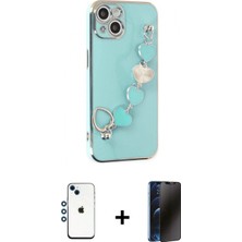 İlk El Grup Pilelistore™ iPhone 14 Kılıf Nova Işık Prime - Siyah 3D Antistatik Hayalet Cam Ekran Koruyucu + Shine Kamera Lens - Mı