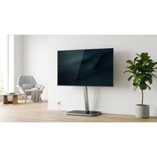 Sonorous Pl 2700-Blk-Slv Gri Alüminyum, Siyah Taban Tv Sehpası 39''- 65'' inç