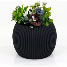 Marsilyan Mercan Saksı 2 Numara 0,35 Litre Su Hazneli Dekoratif Kaktüs Sukulent Saksı 11,8x9,2 cm