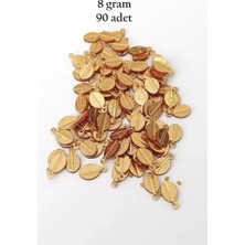 Marsilyan Oya Abiye Bileklik Kolye Pleksi Metalik Plastik Pul Altın Renk 8 Gram 90 Adet - BNC478