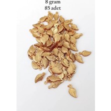 Marsilyan Oya Abiye Bileklik Kolye Pleksi Metalik Plastik Pul Altın Renk 8 Gram 85 Adet - BNC486