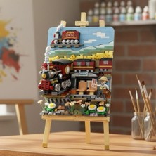 NW NessiWorld LZ-1296 Loz Tren Istasyonu Ahşap Boyama 758 Parça Block Oyuncak