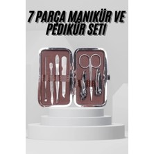 Nevamel® 7 Parça Paslanmaz Çelik Manikür ve Pedikür Seti Çantalı Profesyonel