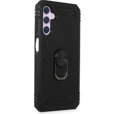 SHC4200 Galaxy A24 4g Kılıf Sofya Yüzüklü Kapak - Siyah