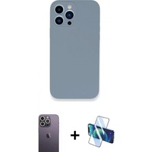 İlk El Grup Pilelistore™ iPhone 13 Pro Max Kılıf Zirve Modern Özel Seri - Siyah 3D Antistatik Cam Ekran Koruyucu + Neon Fosforlu Kamera Lens - Bz