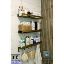 UltraMint Pratik Duş Rafı 3'lü Set, Askılıklı ve Organizer, 40X10CM