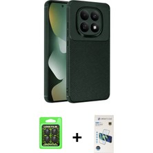 İlk El Grup Pilelistore™ Redmi Note 15 Pro 5g Kılıf Eksen Form Prime - Siyah 3D Antistatik Cam Ekran Koruyucu + Raze Metal Kamera Lens - Sh