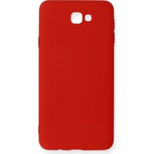 SHC4200 Galaxy J7 Prime Kılıf Nano Içi Kadife Silikon - Kırmızı