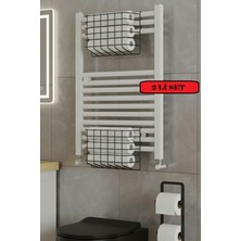 UltraMint 2'li Banyo ve Mutfak Düzenleyici Organizer, Siyah Raf Seti