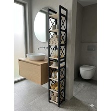 UltraMint Modern Ahşap Çok Katlı Banyo Rafı, Şık ve Kullanışlı Tasarım