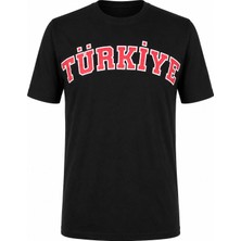 Trender Türkiye Baskılı Siyah Erkek T-Shirt 26YSÖ8000001