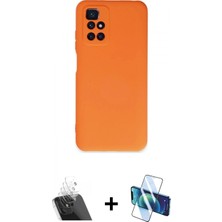 İlk El Grup Pilelistore™ Redmi 10 2022 Kılıf Ahenk Serisi - Siyah 3D Antistatik Cam Ekran Koruyucu + Kamera Lens Koruma Cam - Sf