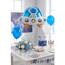 Partixa Astronotlu Ufo Uzay Gemisi Folyo Balon