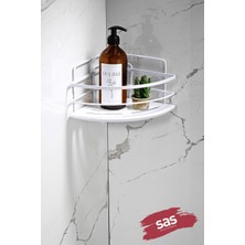UltraMint Pratik ve Şık Tekli Yapışkanlı Banyo Duş Köşe Rafı, Ayarlanabilir Kristal Tasarım