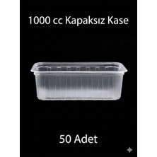 Eltron Dondurma, Şarküteri ve Manav Kasesi Plastik Şeffaf Kap, 1000 gr Cc, 50 Adet