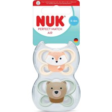 Nuk Pm Air 2'li Emzik, 0-6 Ay, Krem/ Yeşil, Unisex