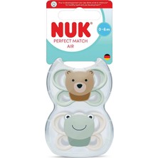 Nuk Pm Air 2'li Emzik, 0-6 Ay, Beyaz/yeşil, Unisex